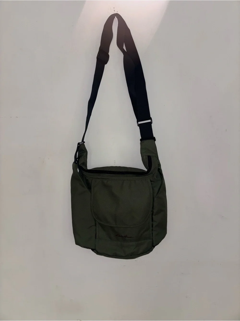 Eddie Bauer Olive Green Messenger Crossbody Bag for Men